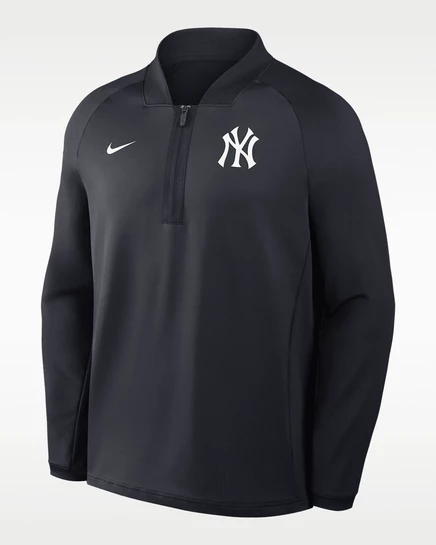Мужская кофта Nike Dri-FIT New York Yankees 1/2-zip, темно-синяя