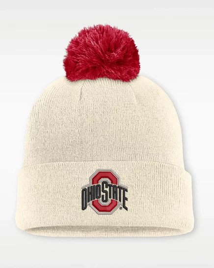 Шапка-бини Nike Ohio State Campus Prep, бежево-алая