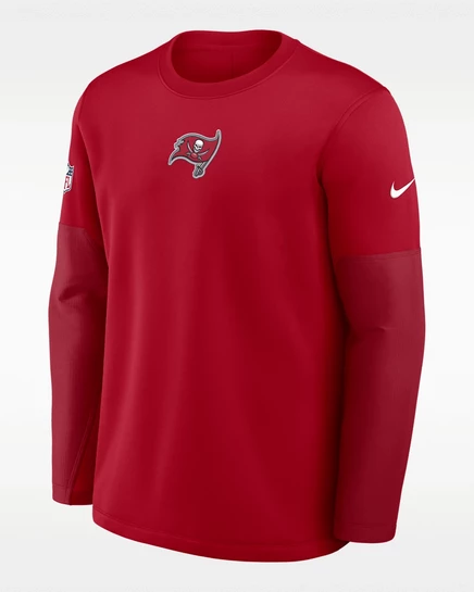 Мужской лонгслив Nike Therma-FIT Tampa Bay Buccaneers Scripted To Win красный