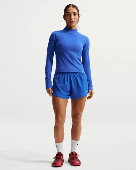 Женские шорты Nike One 3″ средней посадки, ярко-синие/белые