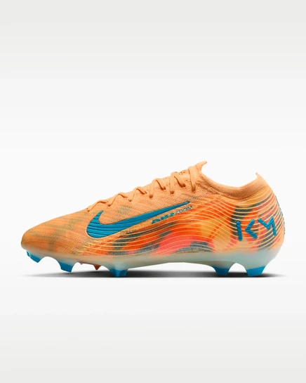 Футбольные бутсы Nike Mercurial Vapor 16 Elite «Mbappé» FG, персиково-бирюзовые