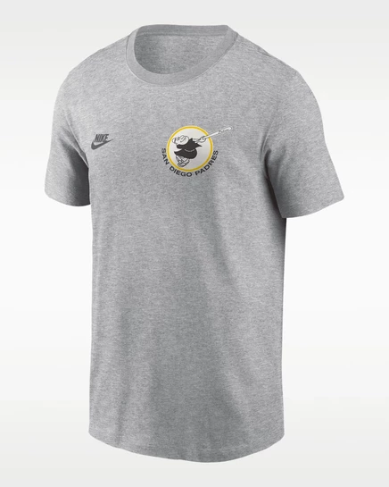 Мужская футболка Nike Padres Cooperstown, тёмно‑серый