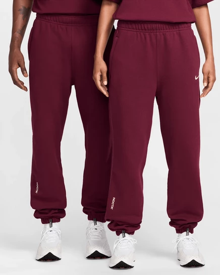Мужские джоггеры Nike NOCTA Fleece CS, бордовые/цитрон