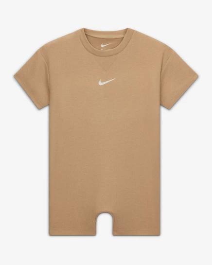 Детский вафельный комбинезон Nike, коричневый
