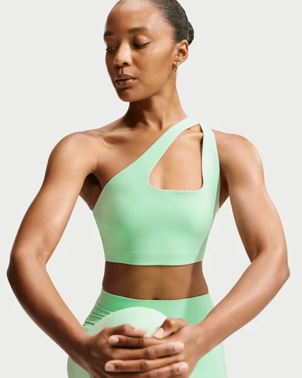 Женский спортивный топ Nike Zenvy, зеленый/серый