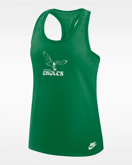 Женская майка-борцовка Nike Dri-FIT Philadelphia Eagles, зеленая