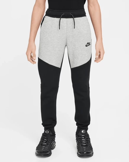 Мальчиковые джоггеры Nike Tech Fleece, черно-темно-серые