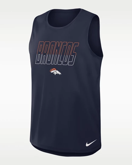Мужская майка Nike Denver Broncos Dri-FIT, темно-синяя