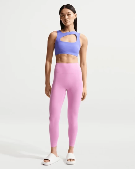 Женские леггинсы Nike Zenvy 7/8 без шва, розовые/белые