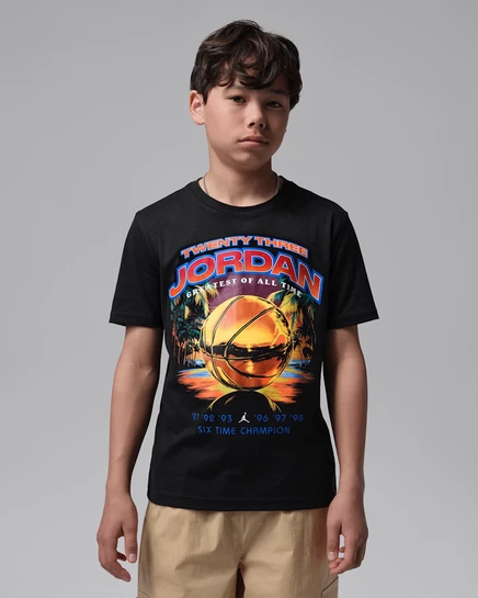 Мальчиковая футболка Jordan Venice Beach Hoops, черная