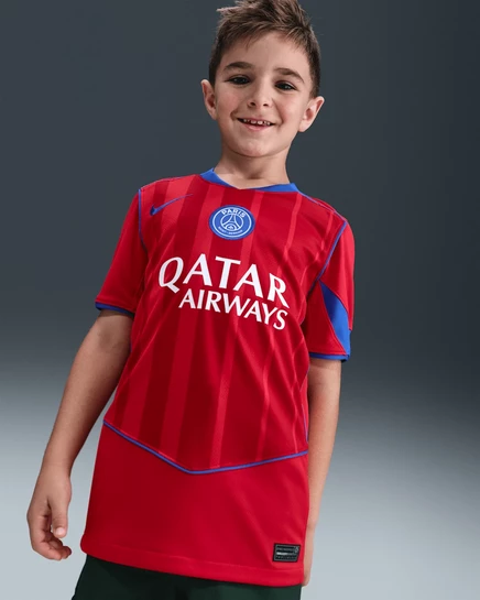 Детская игровая футболка Nike Paris Saint-Germain Total 90, красная