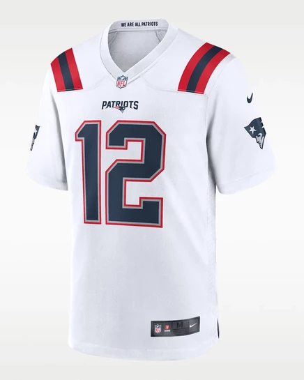 Мужская джерси Nike Tom Brady New England Patriots, белая