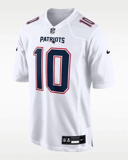 Мужская джерси Nike Patriots Drake Maye, белая