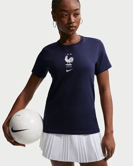 Мужская футбольная футболка Nike FFF, темно-синяя