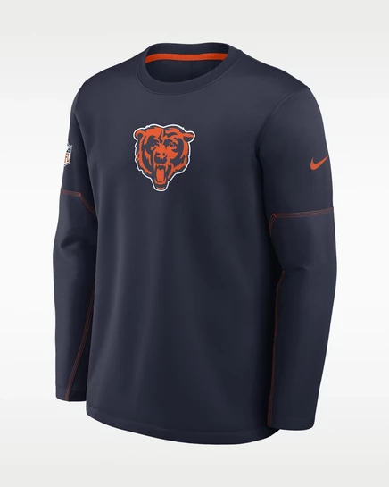 Мужской лонгслив Nike Chicago Bears NFL, темно-синий
