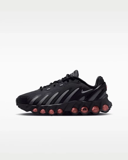 Детские кроссовки Nike Air Max Dn8, черно-серые с малиновыми деталями