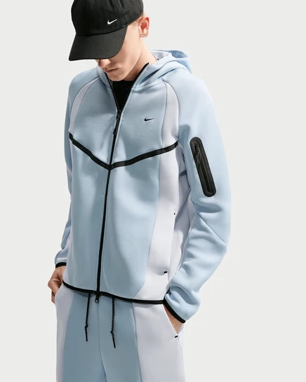 Мужская куртка Nike Tech Windrunner, голубо-серо-черная