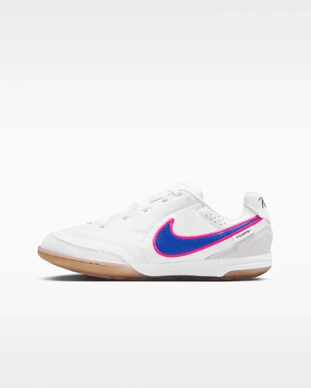 Детские футзальные бутсы Nike Jr. Tiempo Streetgato, белые/розовые/синие