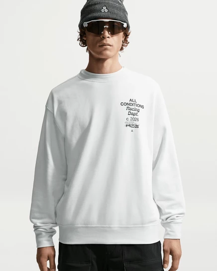 Мужской свитшот ACG Tuff Fleece Dri-FIT, белый/черный