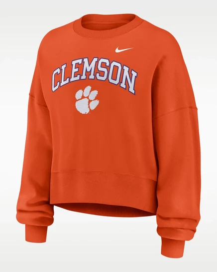 Женский свитшот Nike Clemson Phoenix Arch, оранжевый