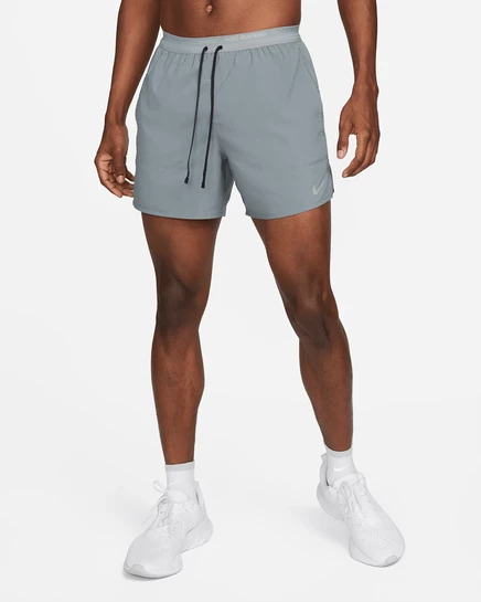 Мужские шорты для бега Nike Stride Dri-FIT 5″, дымчато-серые/черные