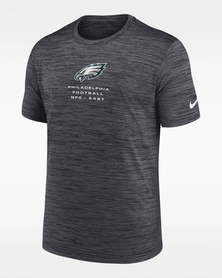 Мужская футболка Nike Philadelphia Eagles Velocity Dri-FIT, антрацитовая