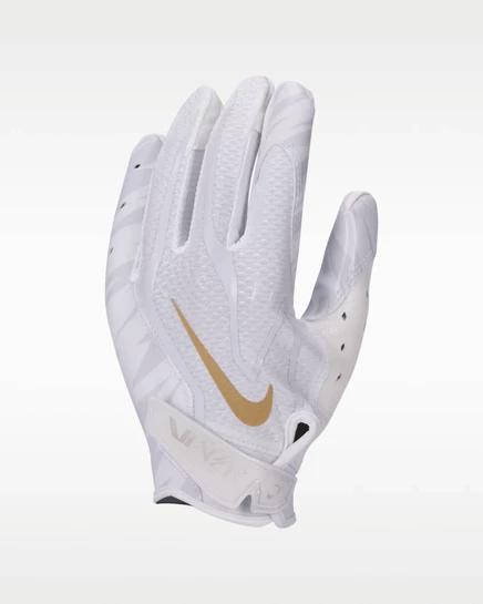 Женские перчатки Nike Vapor Jet 9, белые/золотистые