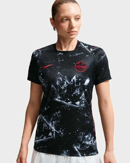 Женская футболка Nike Canada Stadium Away Dri-FIT, черная