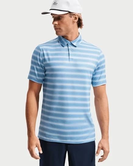 Мужское поло Nike Velocity Dri-FIT, сине-чёрное