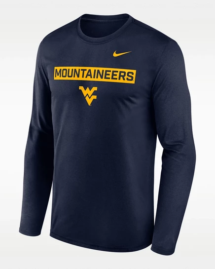 Мужская футболка Nike Primetime Legend 2-Hit Dri-FIT с длинным рукавом, темно‑синяя