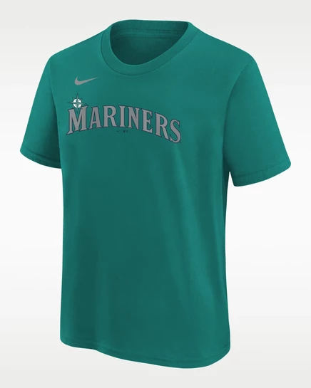 Футболка для мальчиков Nike Cal Raleigh Mariners, бирюзовая