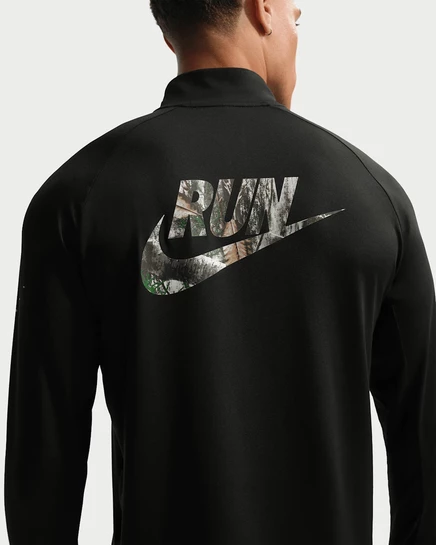 Мужская беговая футболка Nike Stride Dri-FIT Realtree, черная