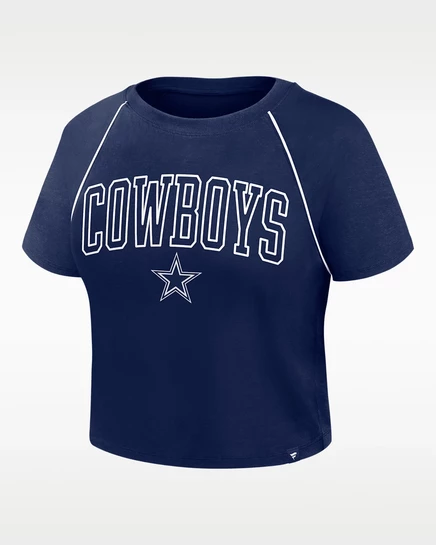 Женская укороченная футболка Nike Cowboys, тёмно-синяя