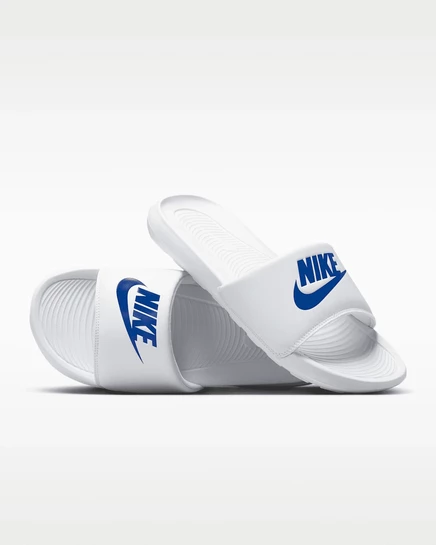 Мужские сланцы Nike Victori One, белые/королевский синий