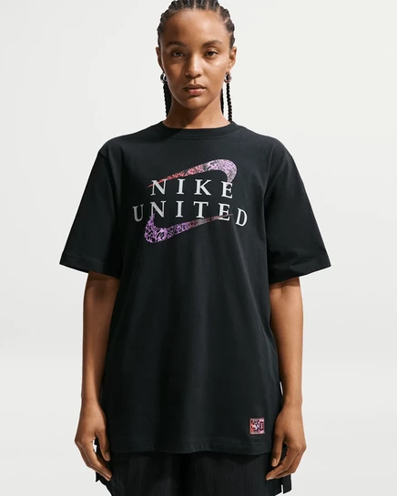 Женская футболка Nike United футбольная, черная