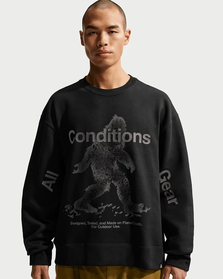 Мужской свитшот ACG Tuff Fleece с Therma‑FIT, черный