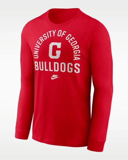 Мужская футболка nike georgia legacy arched logo, красная