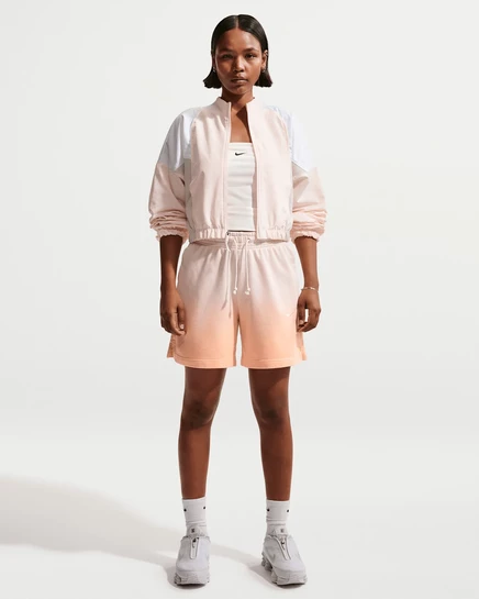 Женские шорты Nike Phoenix Fleece, мелово-персиковые