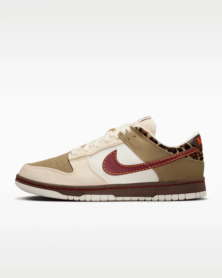 Женские кроссовки Nike Dunk Low WNBA 30th, хаки/коричневые/белые/красные