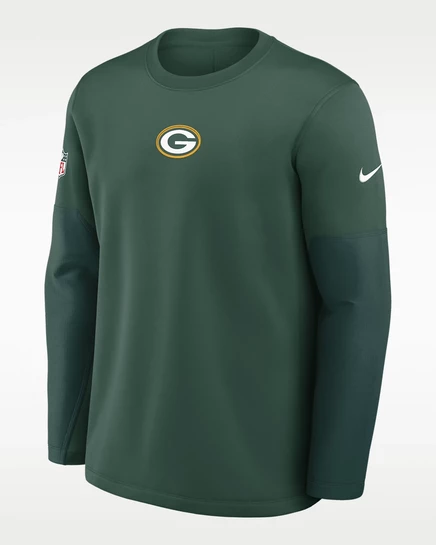Мужская футболка с длинным рукавом Nike Packers Therma-FIT, зеленая