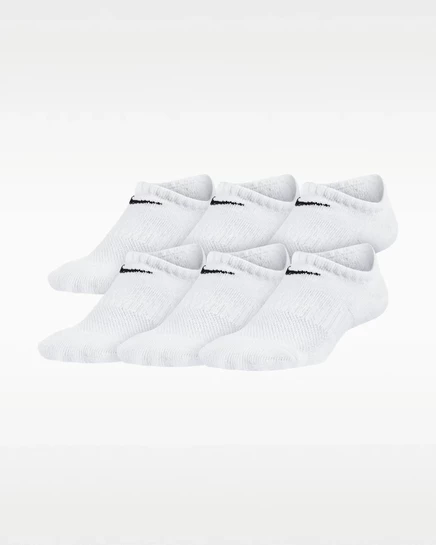 Детские невидимые носки Nike Everyday 6 пар, белые/черные