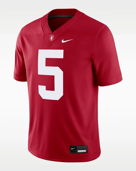 Мужская игровая футболка Nike Christian McCaffrey Stanford Dri-FIT кардинал