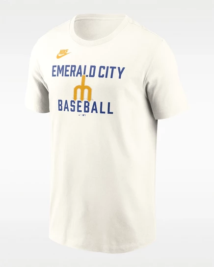 Мужская футболка Nike Seattle Mariners Cooperstown 70s, кремовая