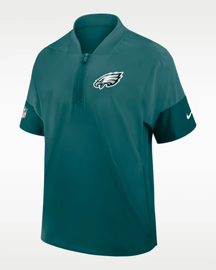 Мужская куртка Nike Philadelphia Eagles Sideline 1/2-zip, бирюзовая