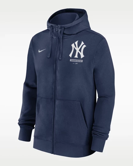 Мужская худи Nike New York Yankees Lockup на молнии, midnight navy