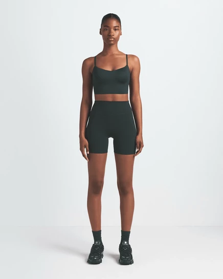 Женские велосипедные шорты NikeSKIMS Matte 5″ с высокой талией, тёмно-бирюзовые
