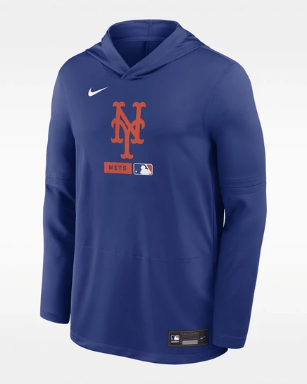 Мужская худи Nike New York Mets Authentic Collection Dri-FIT, ярко-синяя