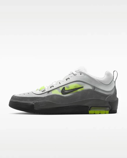 Унисекс кроссовки Nike Air Max Ishod скейт, черные/неоново-желтые