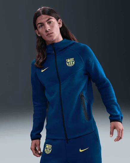 Мужская куртка Nike FC Barcelona Windrunner, синяя/желтая