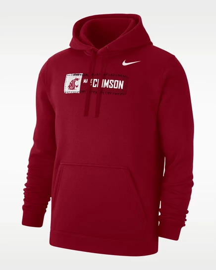 Мужское худи Nike Made of Crimson, малиновое